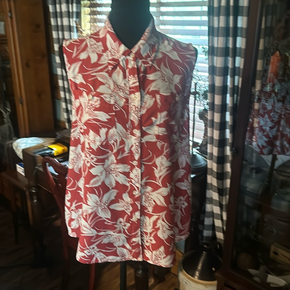 Chaps button down tank top